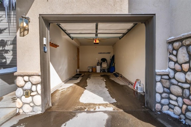 garage featuring a garage door opener