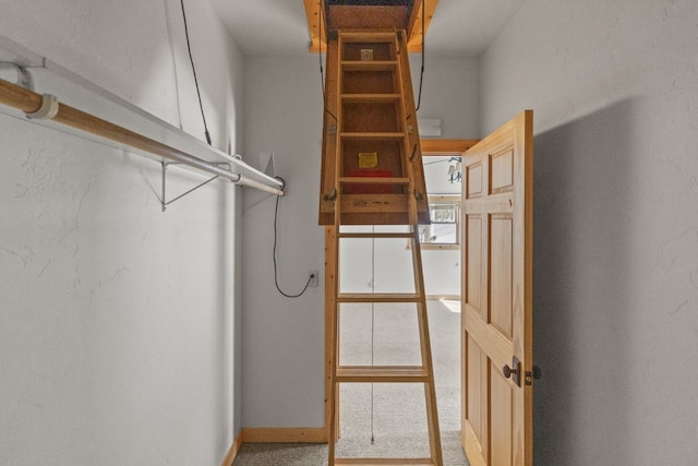 view of walk in closet