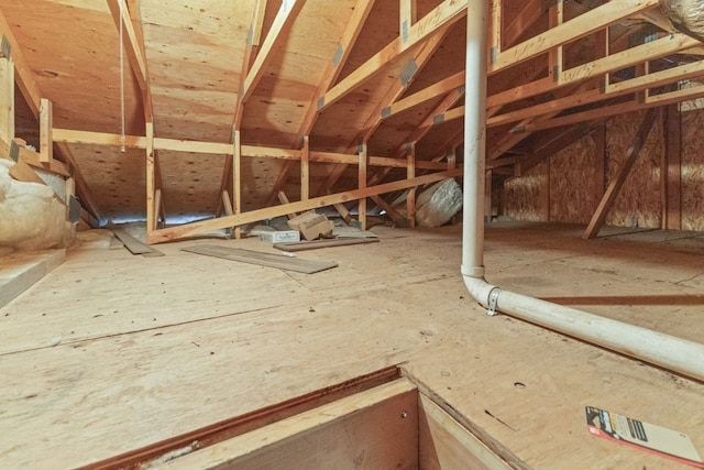 view of attic