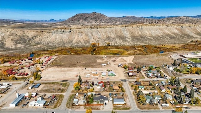 aerial view featuring a mountain view