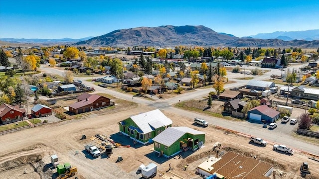 aerial view featuring a mountain view