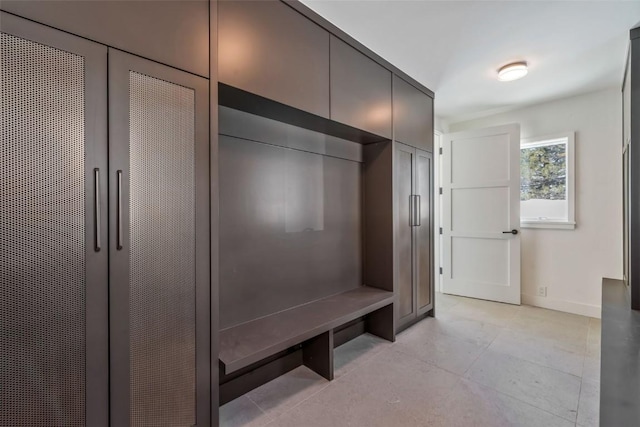 mudroom with baseboards