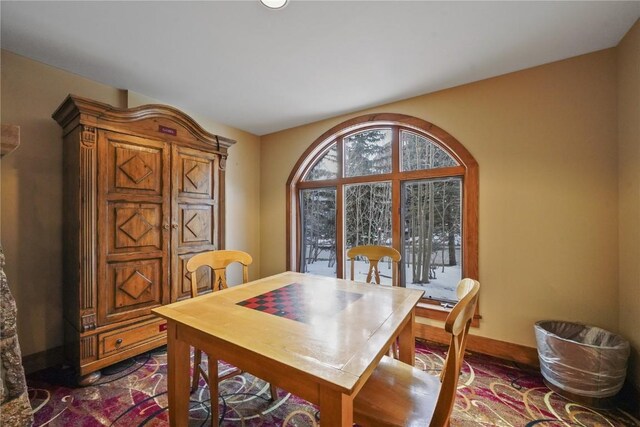 view of dining area