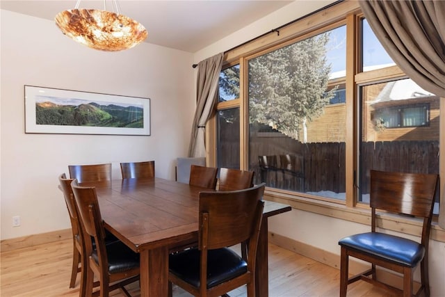 dining room featuring light hardwood / wood-style flooring