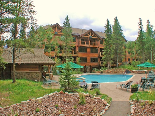 community pool featuring a patio