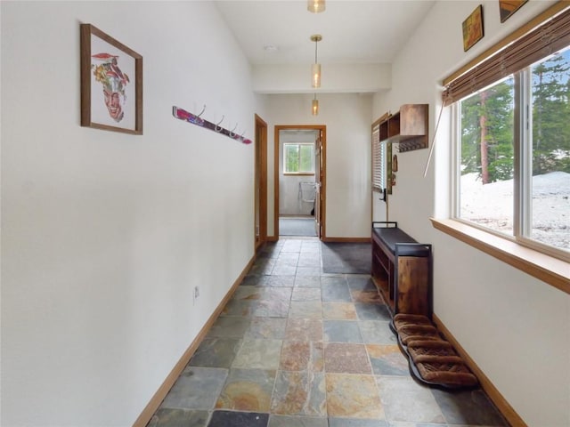 hallway with plenty of natural light