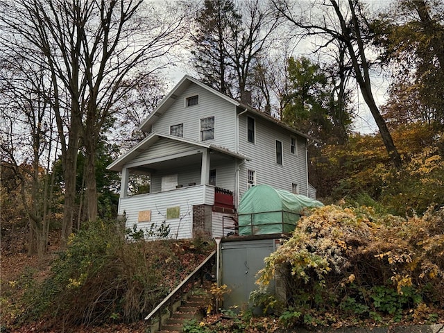 view of rear view of property