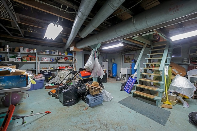 basement with sink