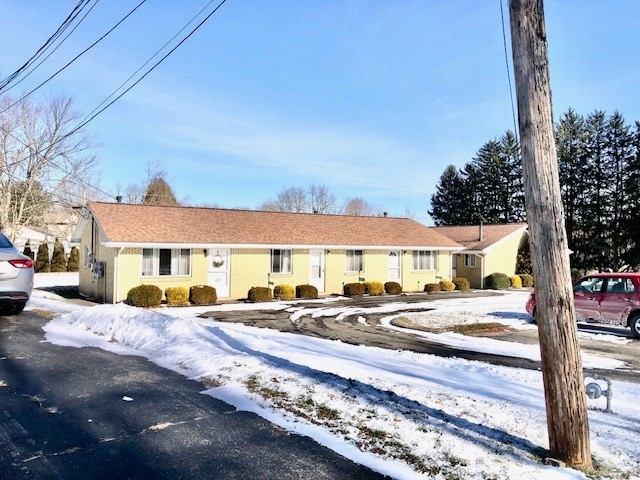 view of single story home