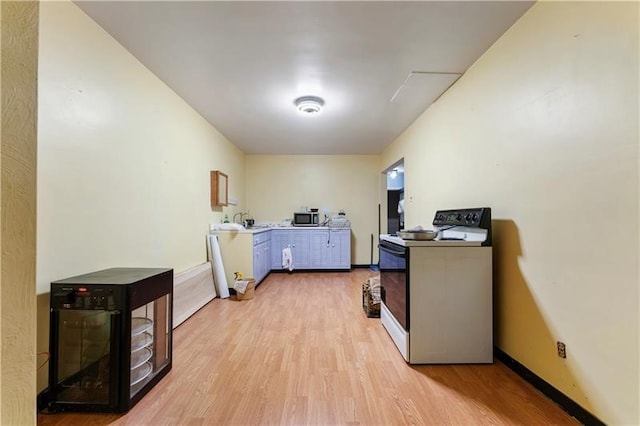 office featuring light wood-type flooring