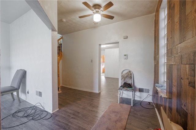 interior space featuring dark hardwood / wood-style flooring