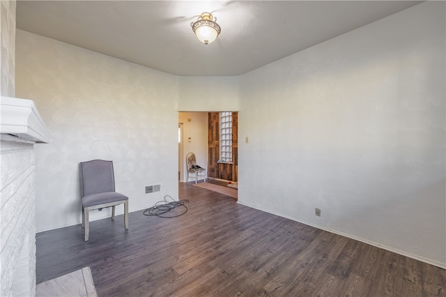 interior space featuring dark hardwood / wood-style flooring