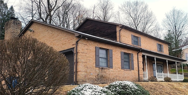 exterior space with a porch