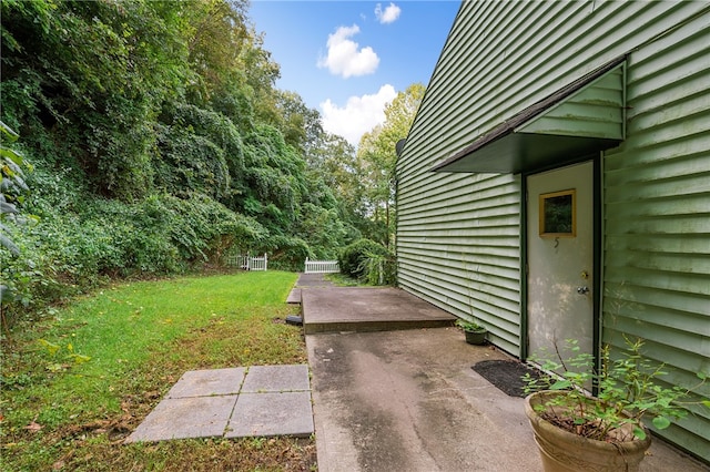 view of yard with a patio