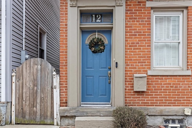 view of doorway to property