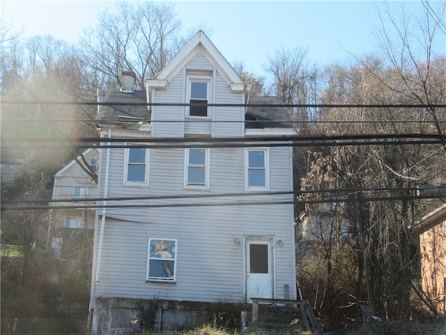 view of rear view of property