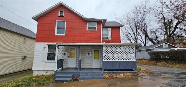 view of front property with covered porch