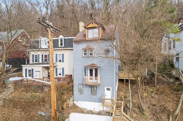 view of rear view of property