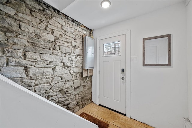 view of tiled foyer