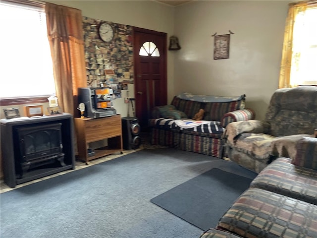 view of carpeted living room