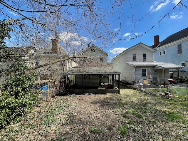 view of rear view of property