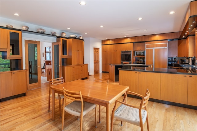 dining area featuring light hardwood / wood-style floors