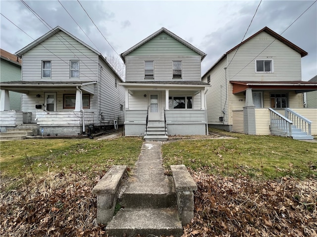 view of front of property featuring a porch