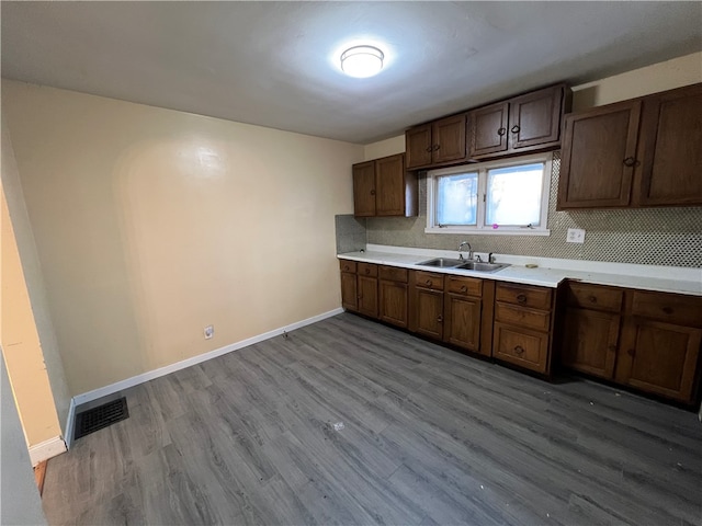 kitchen featuring sink and light hardwood / wood-style floors