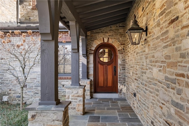 view of doorway to property