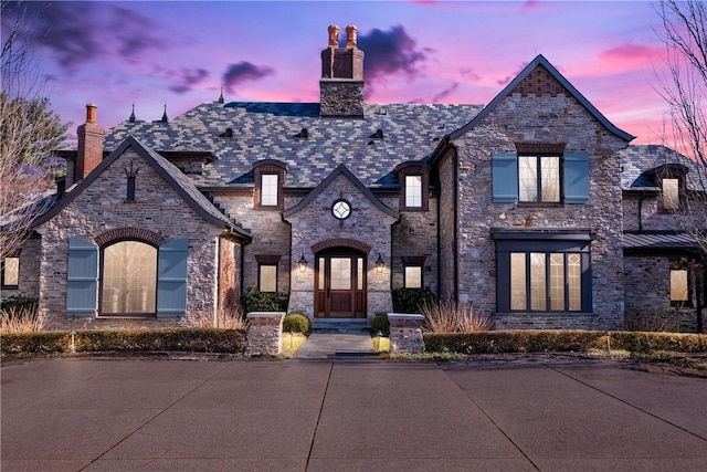 view of french country style house