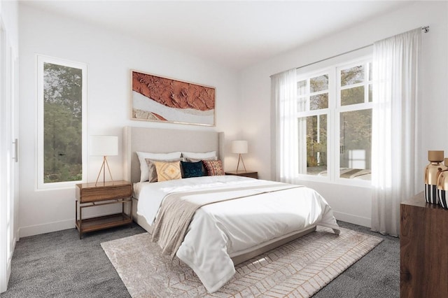 bedroom featuring carpet