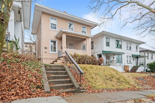 view of front of property with a porch