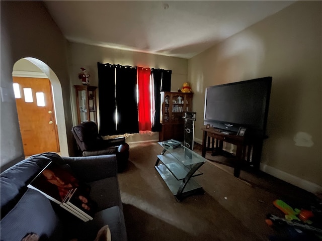 view of carpeted living room