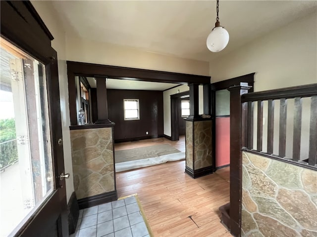 entryway featuring light wood-type flooring