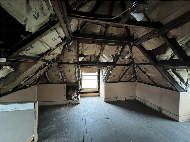 view of attic