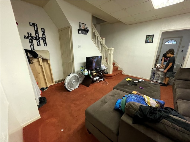 view of carpeted living room