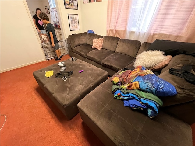 view of carpeted living room