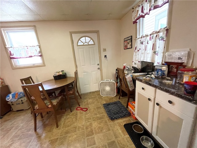 dining area with plenty of natural light