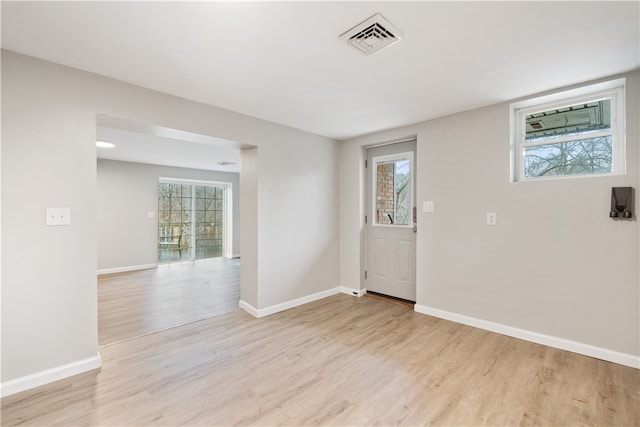 interior space featuring light hardwood / wood-style floors