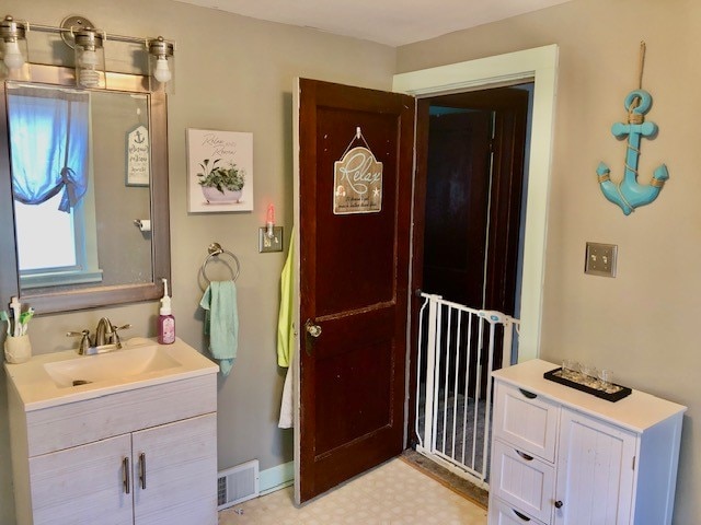 bathroom with large vanity