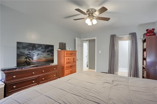 bedroom with ceiling fan