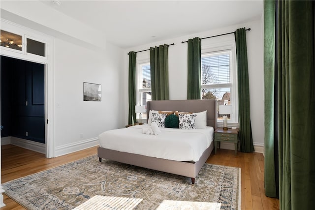 bedroom featuring hardwood / wood-style floors