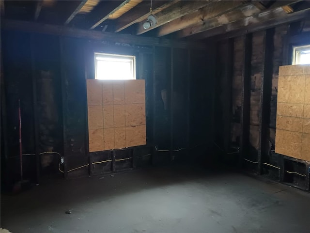 view of basement