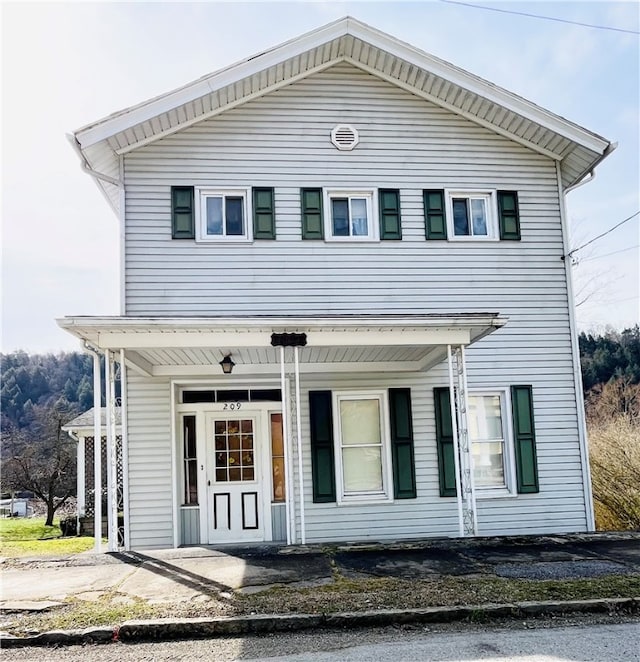 view of front of home with a porch