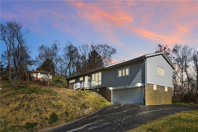 view of front of home featuring a garage