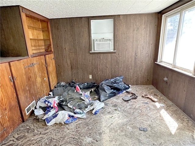 miscellaneous room with wooden walls