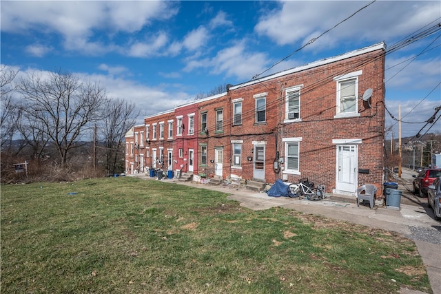 exterior space with a yard