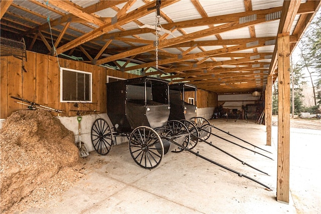 view of horse barn