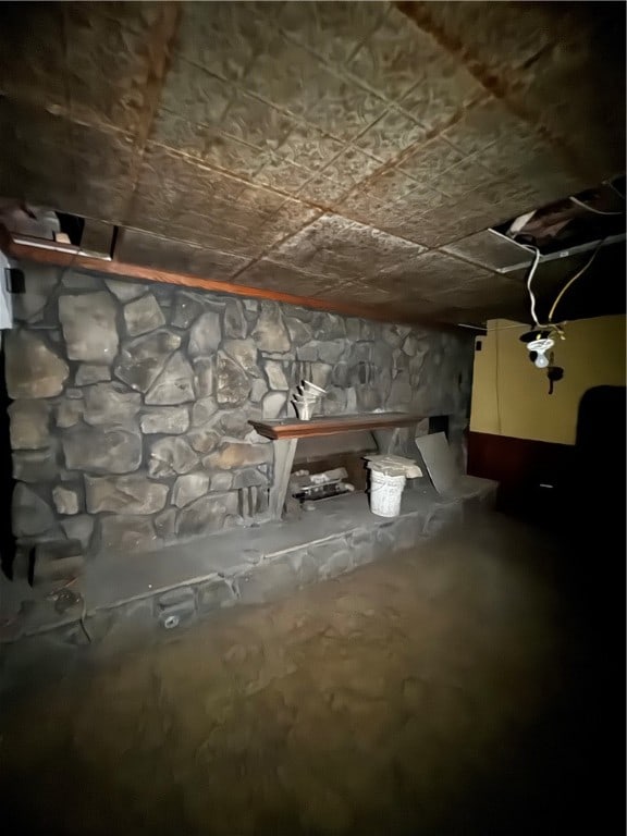 view of basement