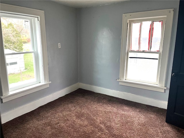 view of carpeted empty room